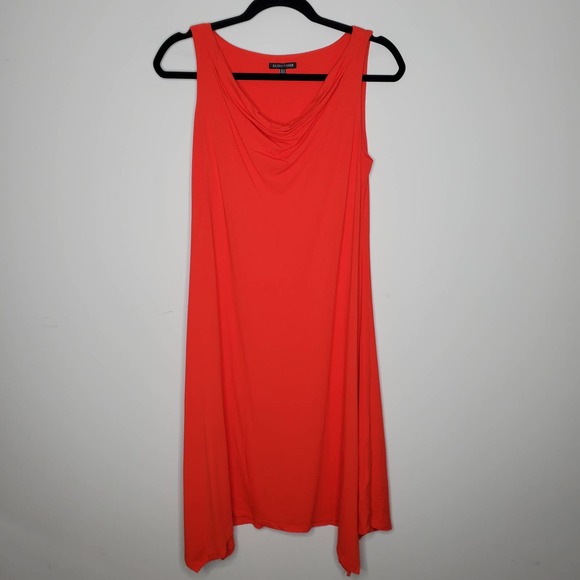 Eileen Fisher Dresses & Skirts - EILEEN FISHER Red Cowl Neck Sleeveless Dress Sz XS